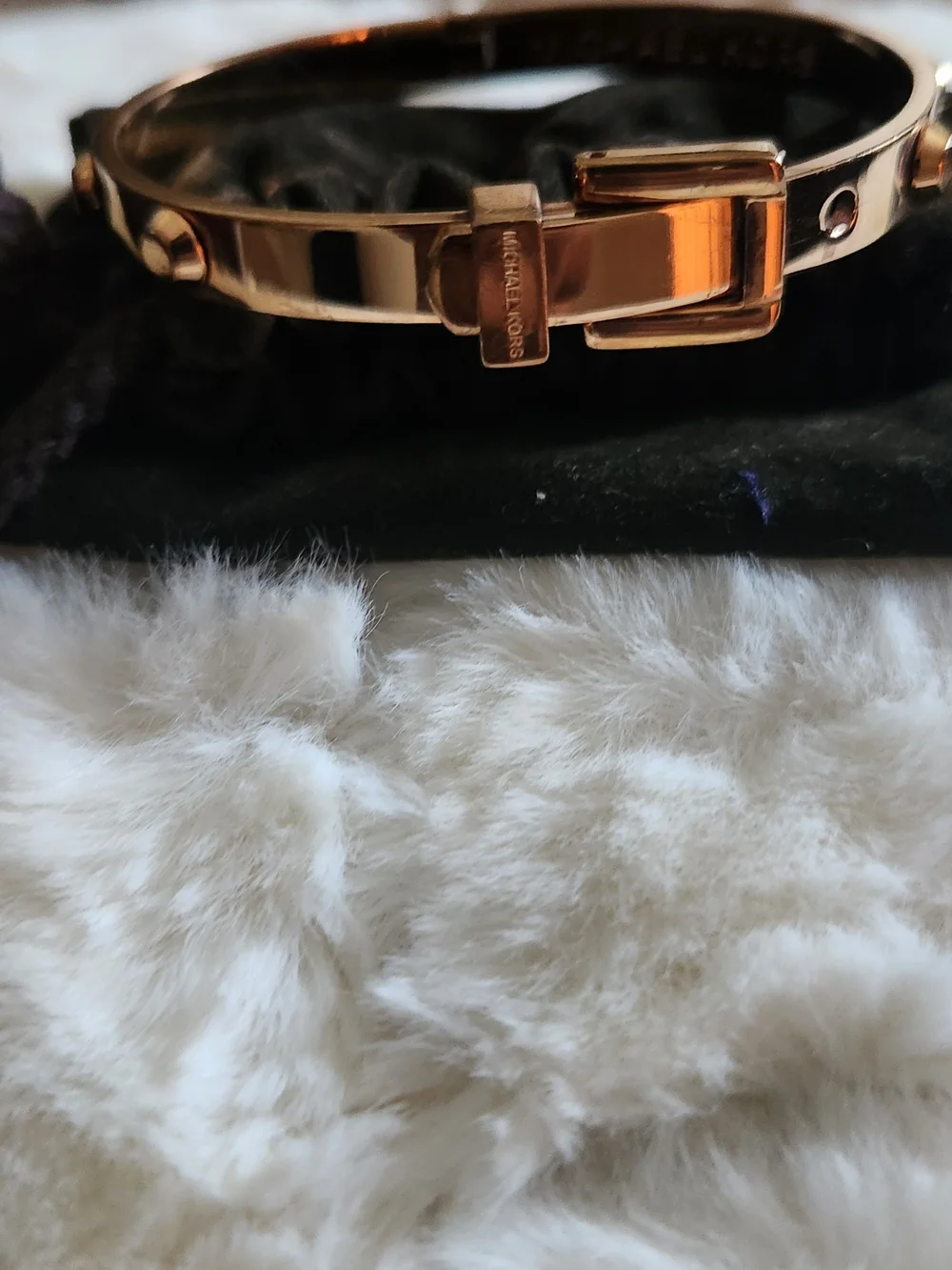 ROSE Gold-Tone Women's Bangle, Hoop Earrings and Ring Set By MICHAEL KORS